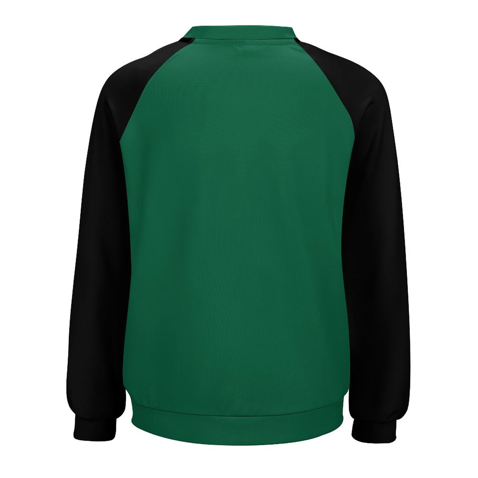 Women's Bottle Green & Black Solid Sweatshirt