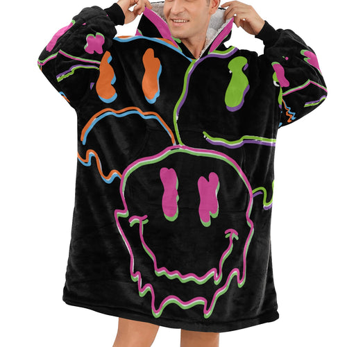 Men's Melting Smile Acid & Punk Blanket Hoodie