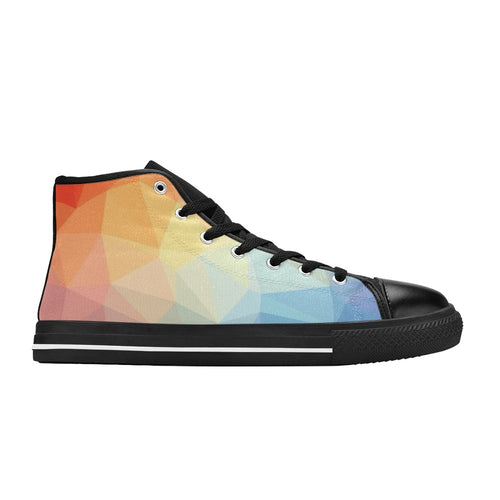 Men's Rainbow Prism Abstract High Top Shoes