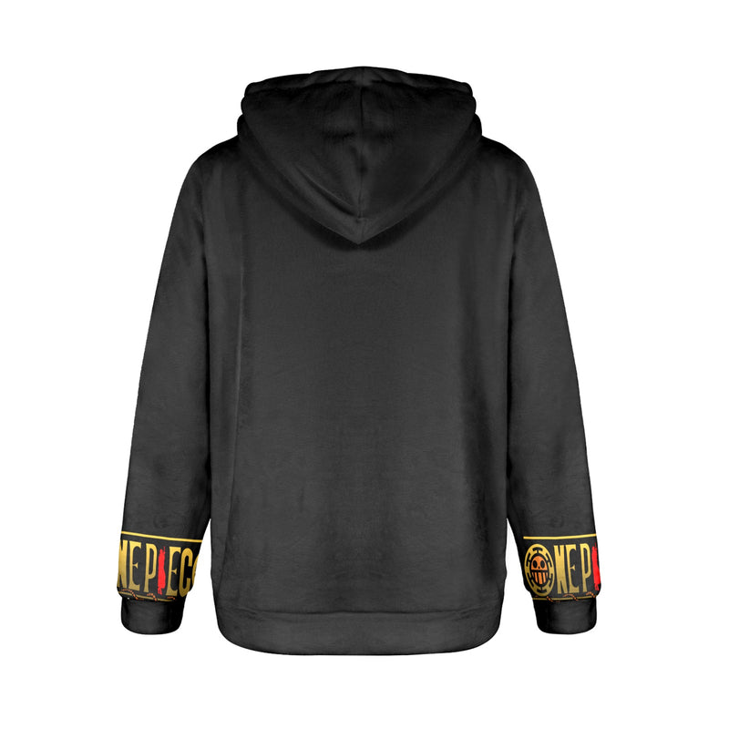 Women's One Piece Art Anime Flannel Hoodie