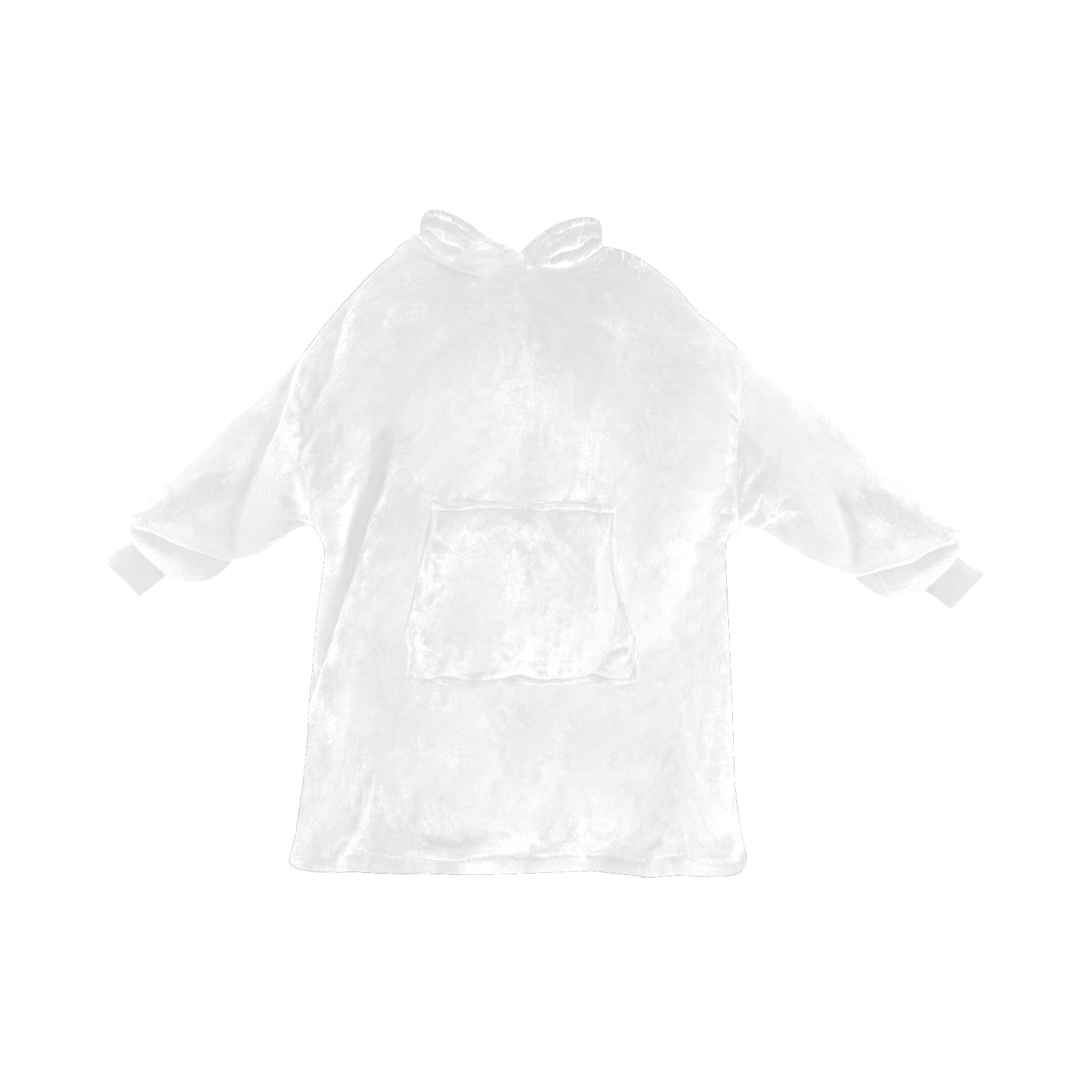 Women's White Solid Blanket Hoodie