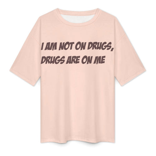 Men's Drugs on Me Typography Oversized T-shirt