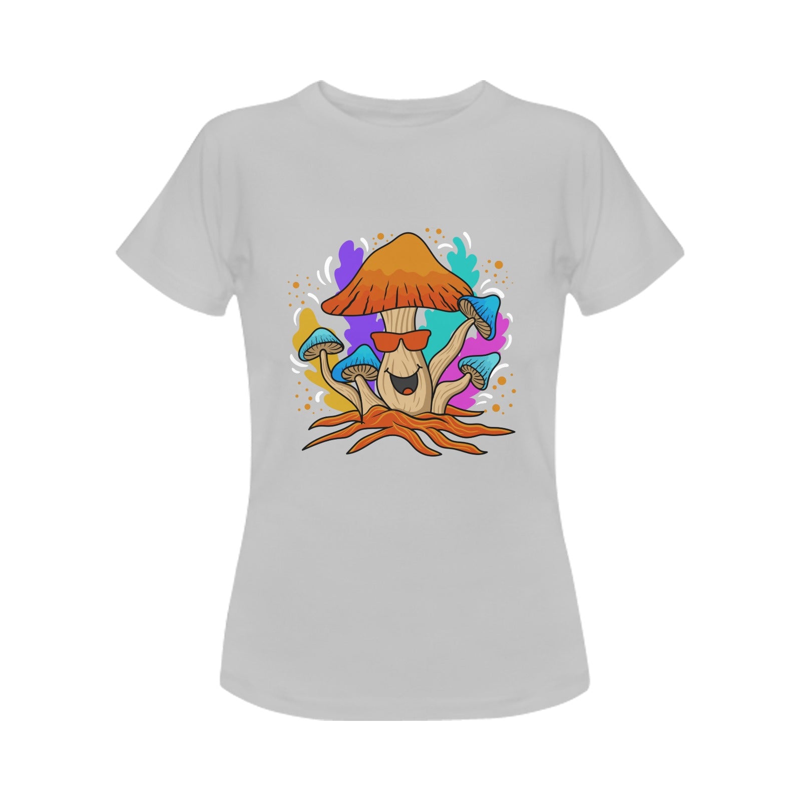 Women's Happy Mushroom Acid & Punk Classic Fit T-shirt