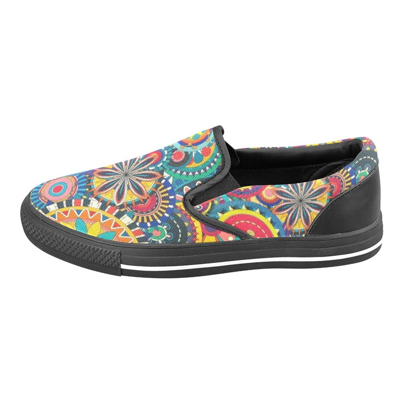 Women's Colorful Mandala Abstract Slip-on Shoes