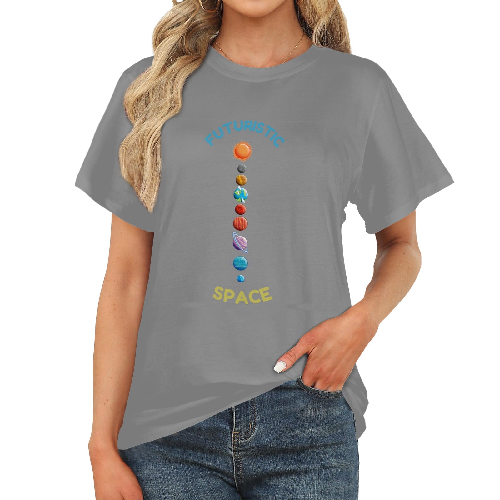 Women's Futuristic Space Acid & Punk Classic Fit T-shirt