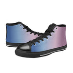 Men's Blue Pink Hue Solid High Top Shoes