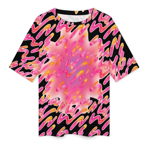 Women's Psychedelic Flames Acid & Punk Oversized T-shirt