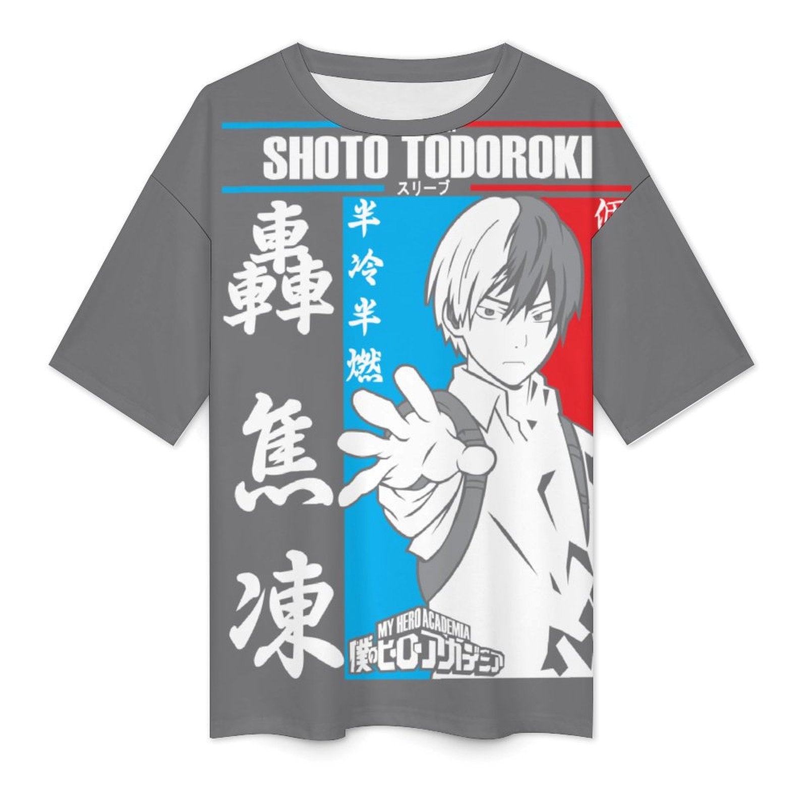 Men's Shoto My Hero Academia Anime Oversized T-shirt