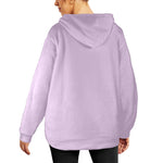 Ananya light lavender Women's Flannel Hoodie (Model H63)