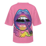 Women's Stoner Lips Acid & Punk Oversized T-shirt
