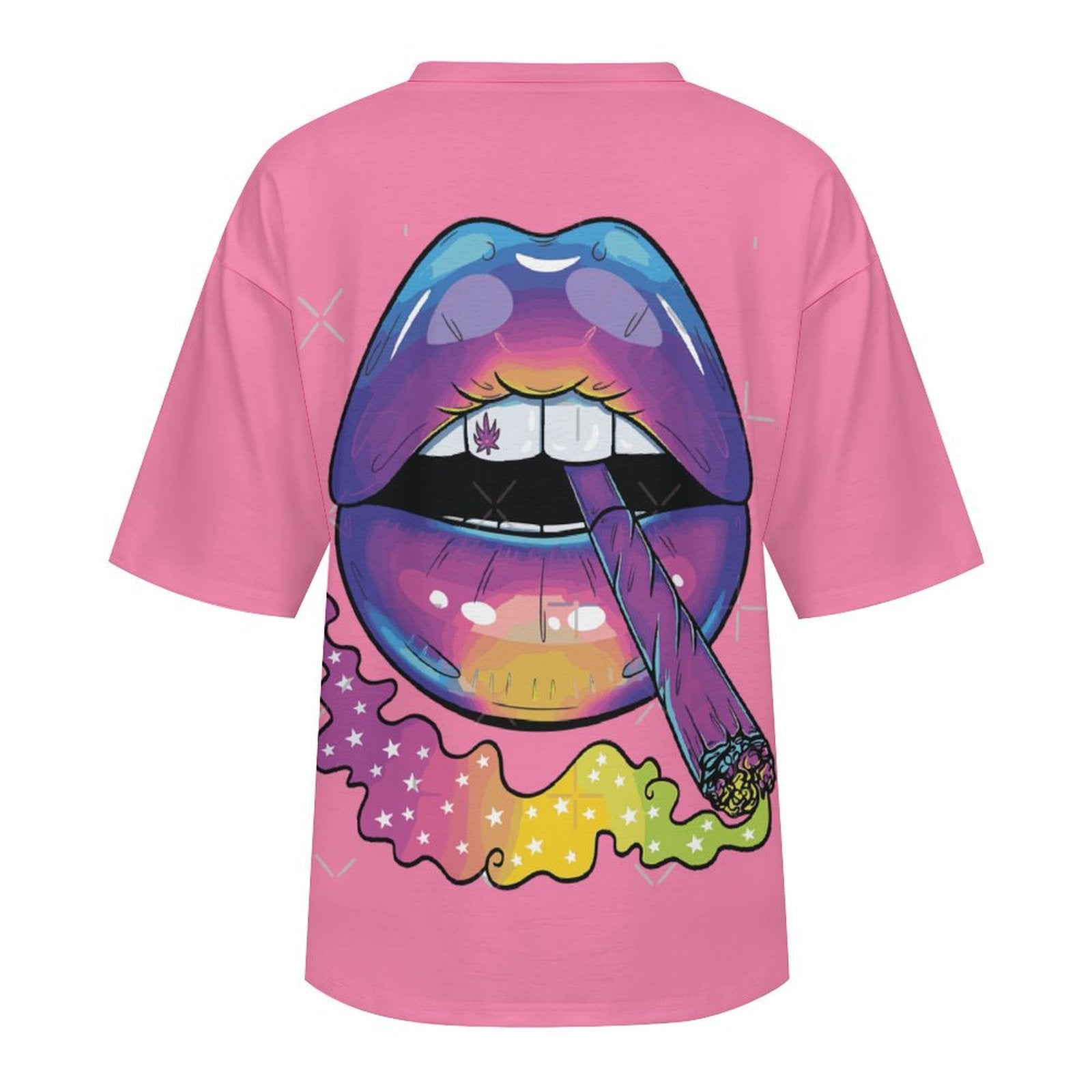 Women's Stoner Lips Acid & Punk Oversized T-shirt
