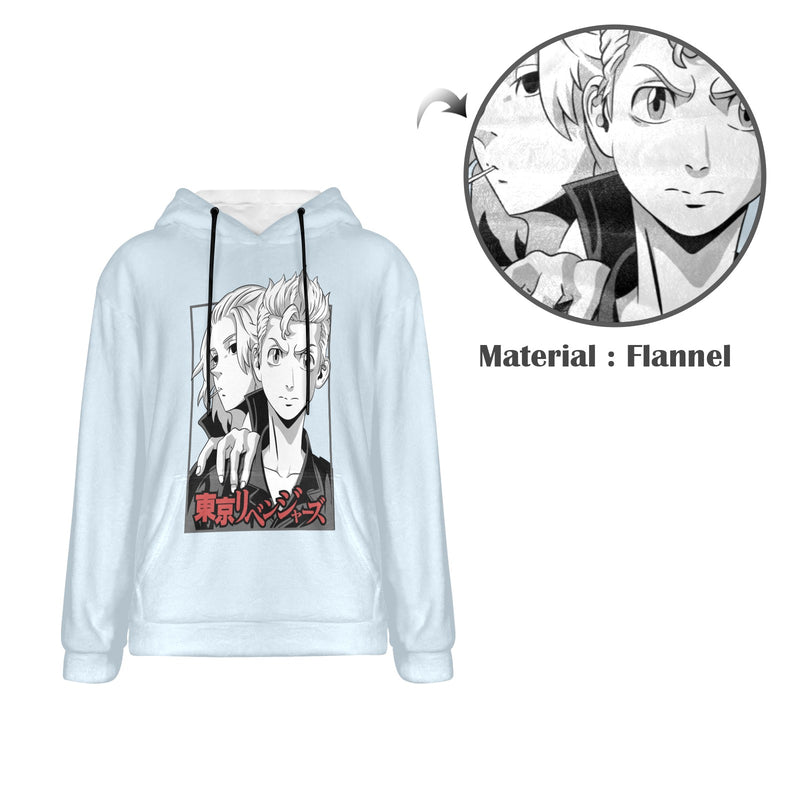 Men's Tokyo Revengers Portrait Anime Flannel Hoodie