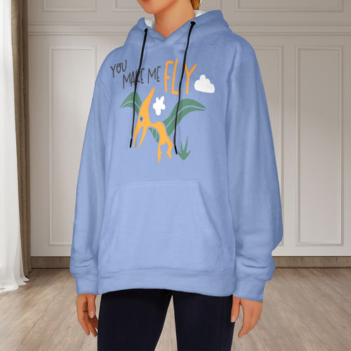 Women's You make my fly Abstract Flannel Hoodie