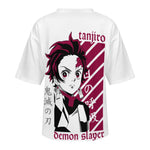 Women's Tanjiro Potrait Demon Slayer Anime Oversized T-shirt