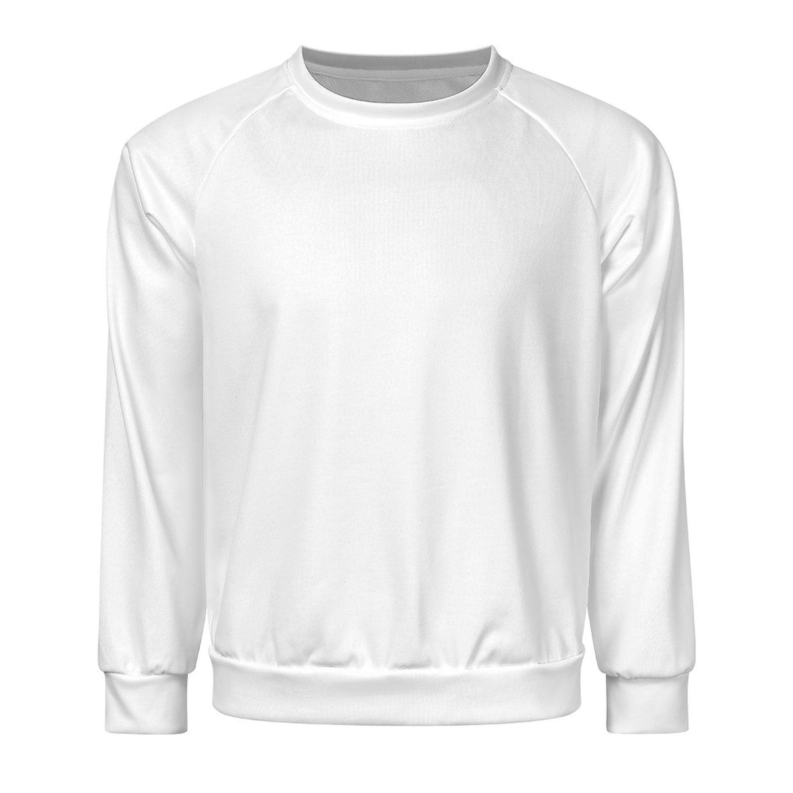 Men's White Solid Sweatshirt