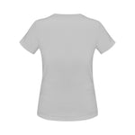 Women's Silver Solid Classic T-shirt