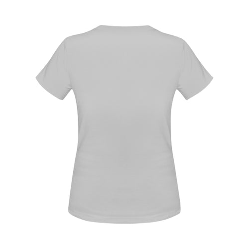 Women's Silver Solid Classic T-shirt