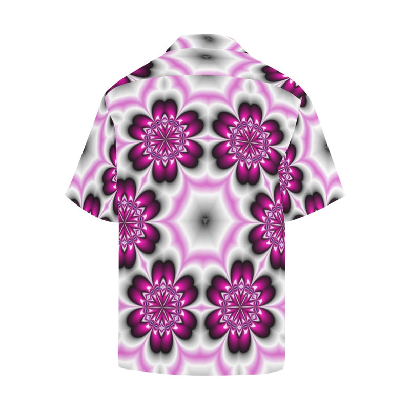 Men's Flower Spiral Abstract Half Sleeve Shirt