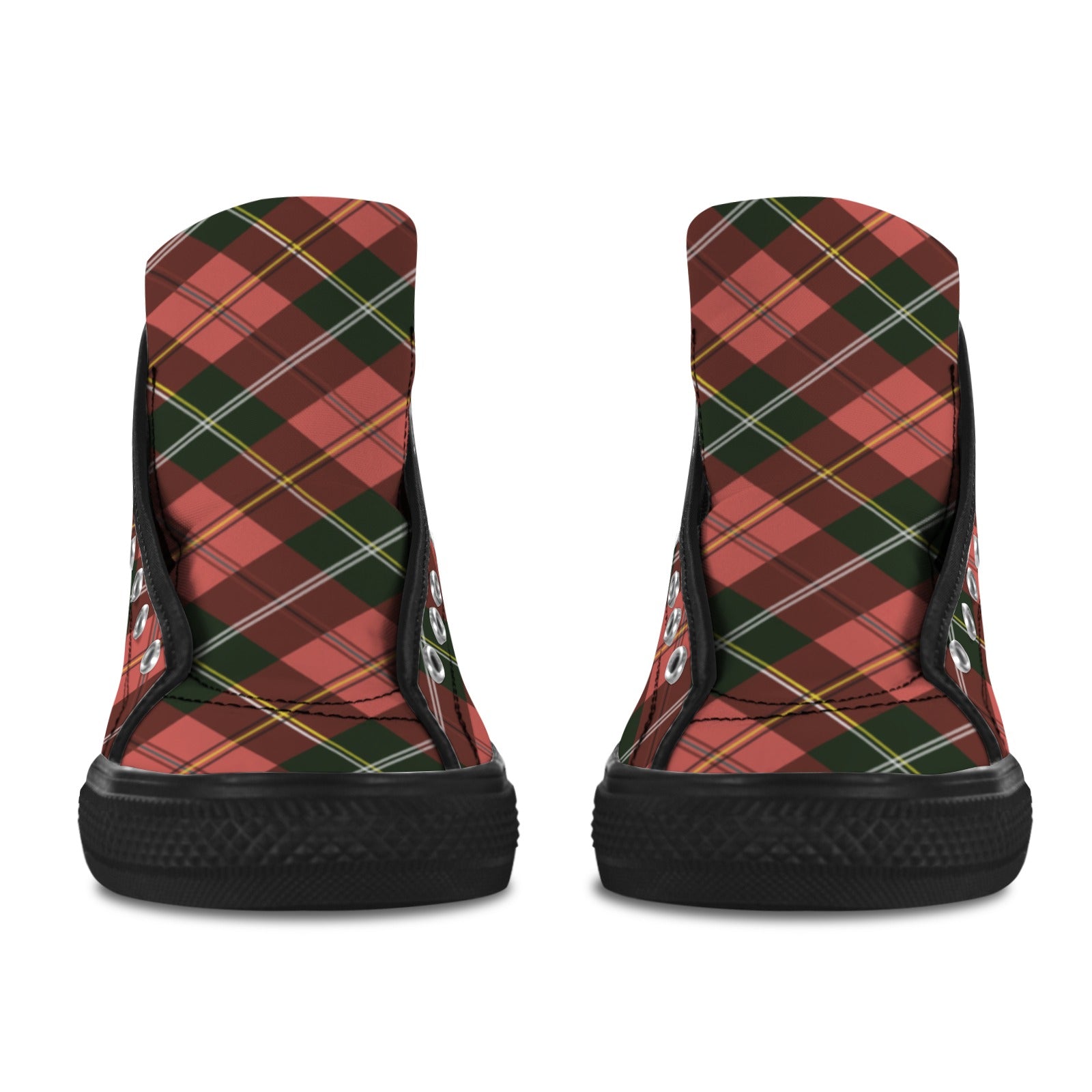 Men's Tartan Blaze Abstract High Top Shoes