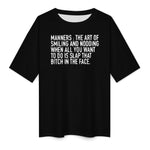 Men's Manners Typography Oversized T-shirt