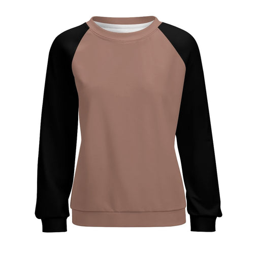 Women's Beaver & Black Solid Sweatshirt