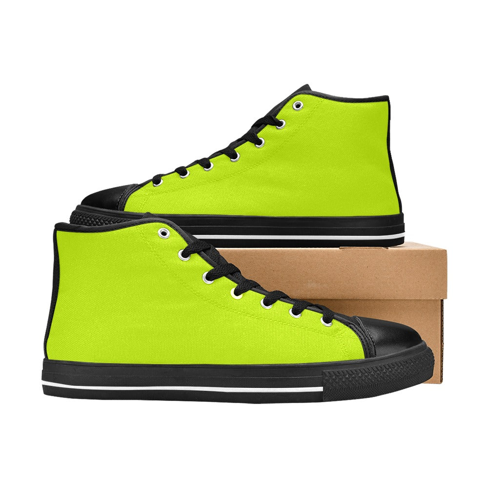 Men's Florescent Yellows Solid High Top Shoes