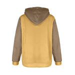 Women's Earth Yellow & Brown Solid Flannel Hoodie