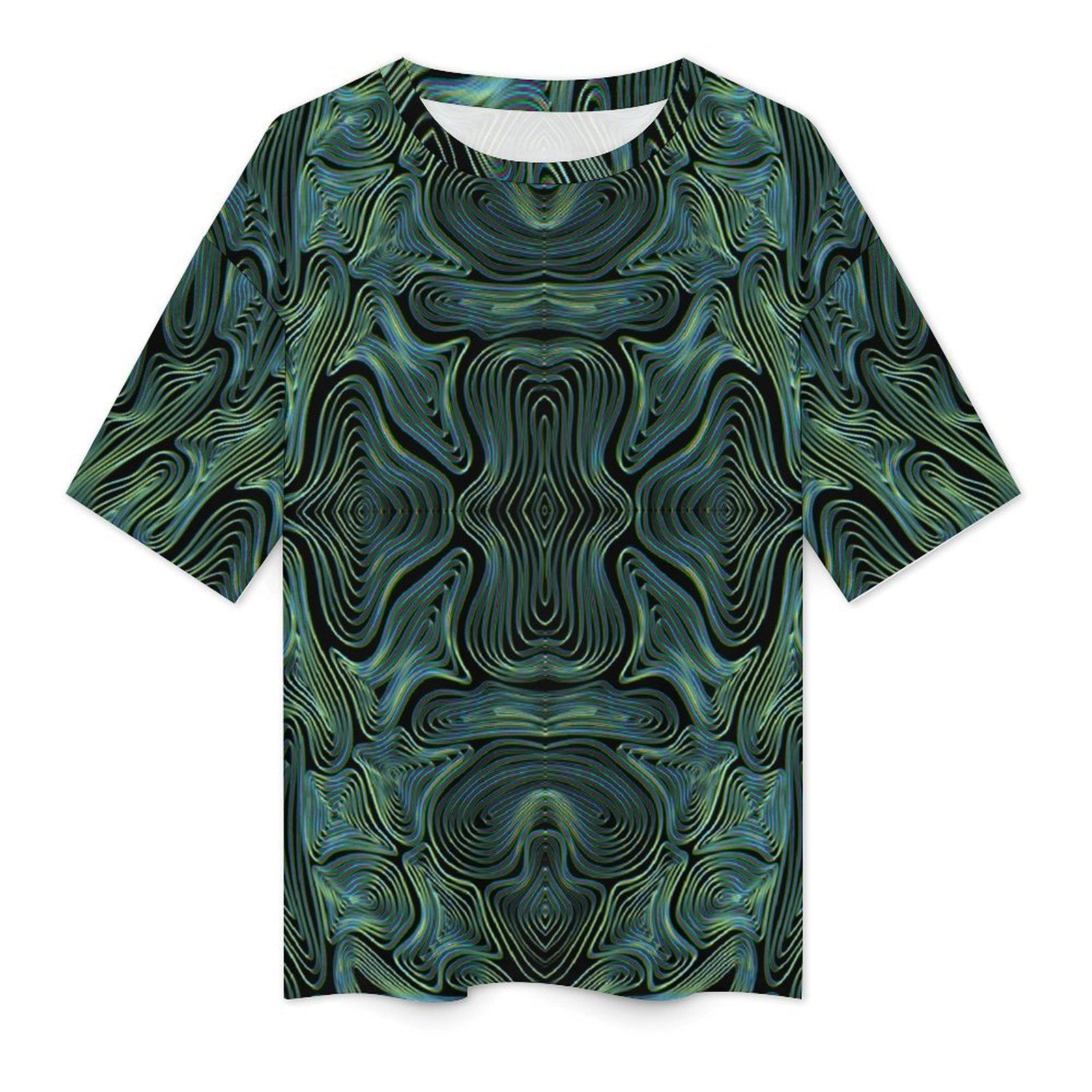 Women's Psychedelic Amoeba Acid & Punk Oversized T-shirt