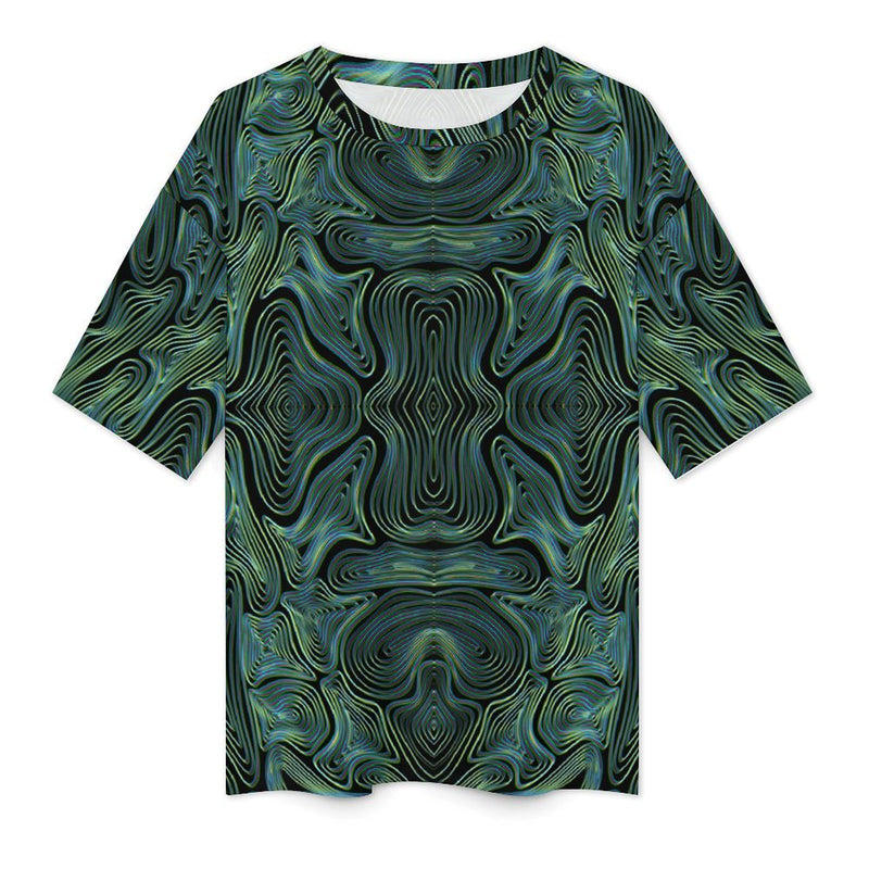 Women's Psychedelic Amoeba Acid & Punk Oversized T-shirt