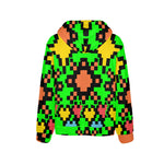 Men's Trippy Abstract Pattern Art Acid & Punk Flannel Hoodie