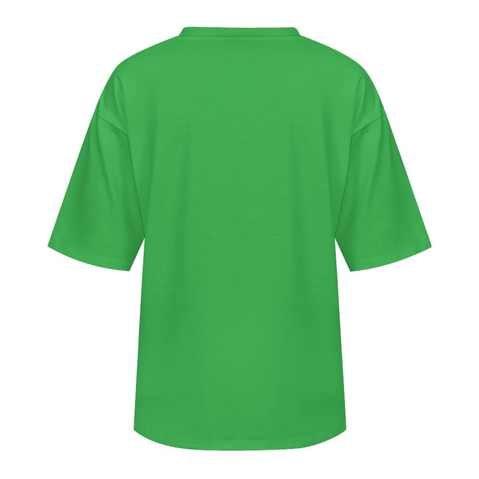 Men's Medium Sea Green Solid Oversized T-shirt