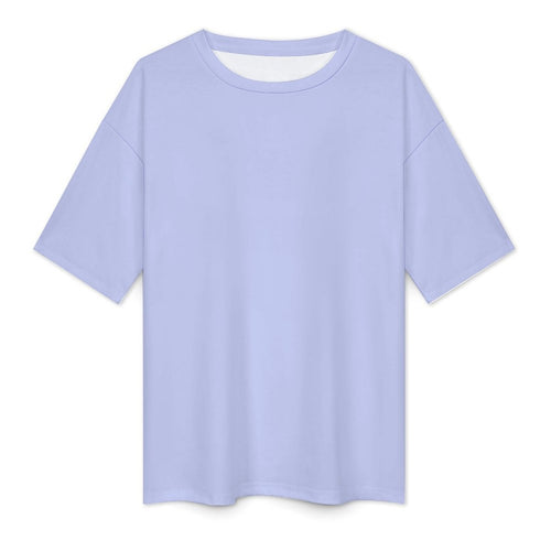 Women's Periwinkle Solid Oversized T-shirt