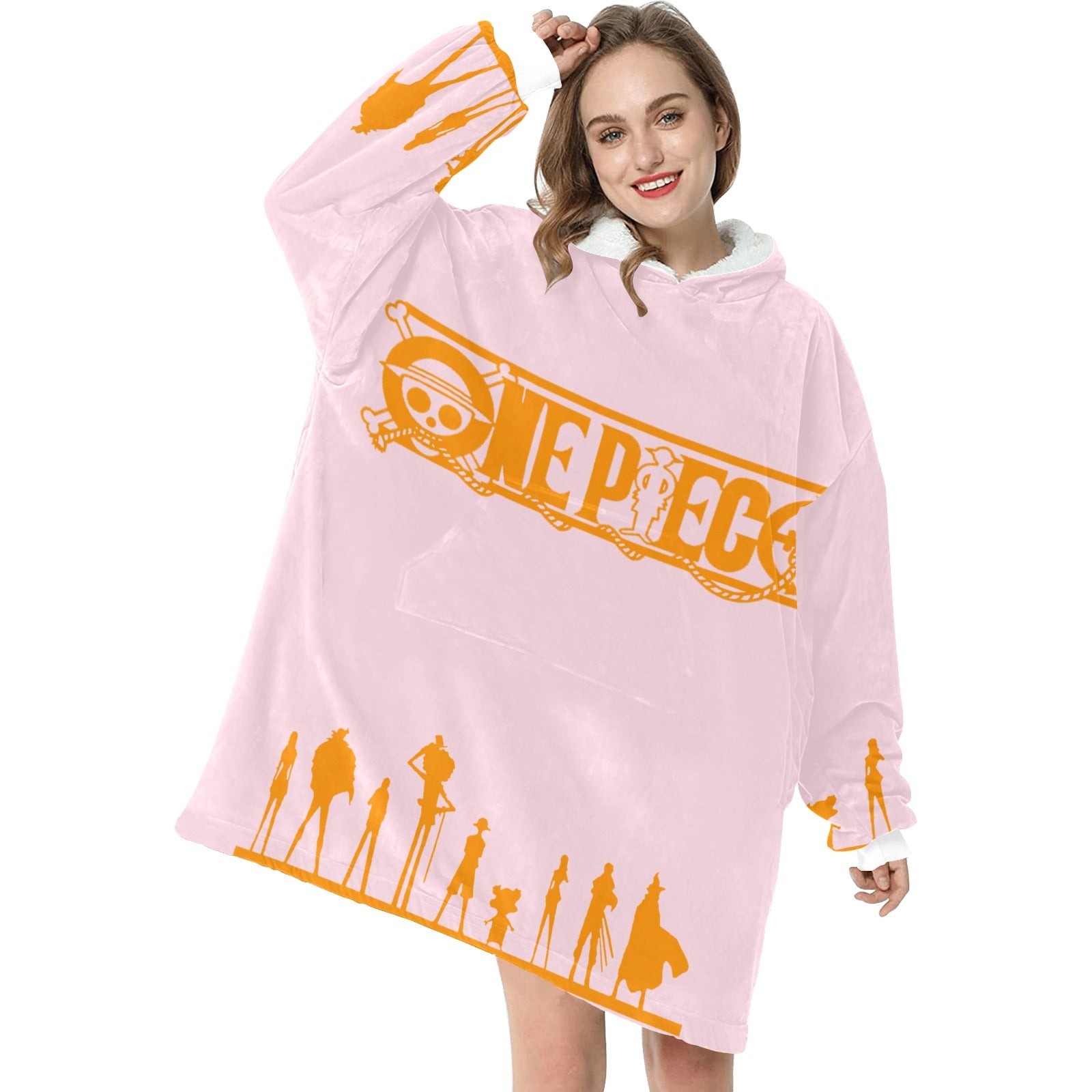 Women's One Piece Anime Blanket Hoodie