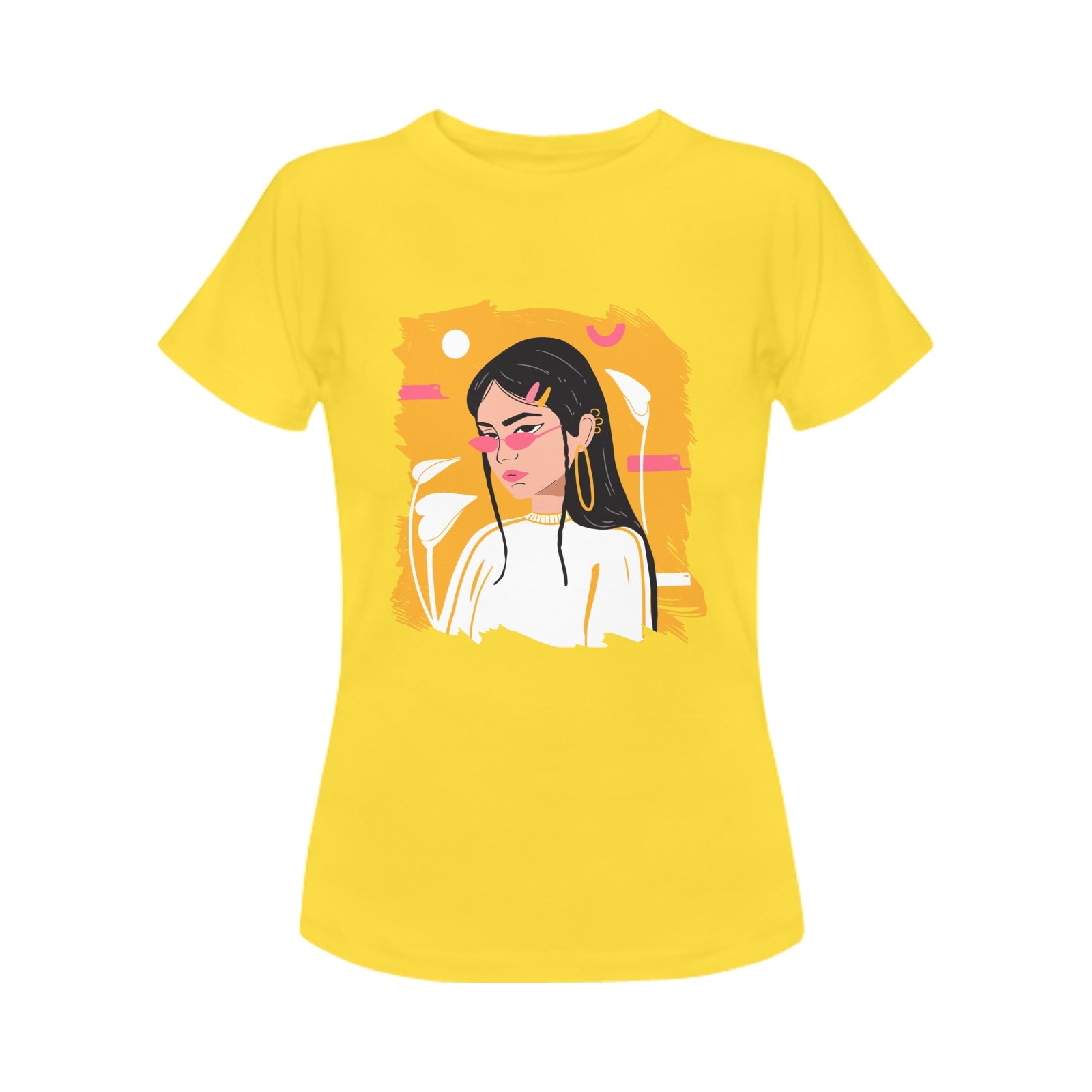 Women's Asian Lady Abstract Classic Fit T-shirt