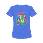 Women's Funky Mushroom Colony Acid & Punk Classic Fit T-shirt