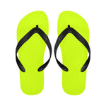 Men's Fluorescent Yellow Solid Flip Flops