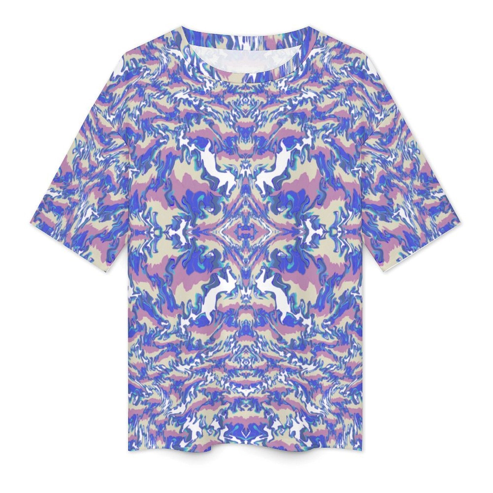 Women's Psychedelic Kaleidoscopic Acid & Punk Oversized T-shirt