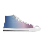 Men's Blue Pink Hue Solid High Top Shoes