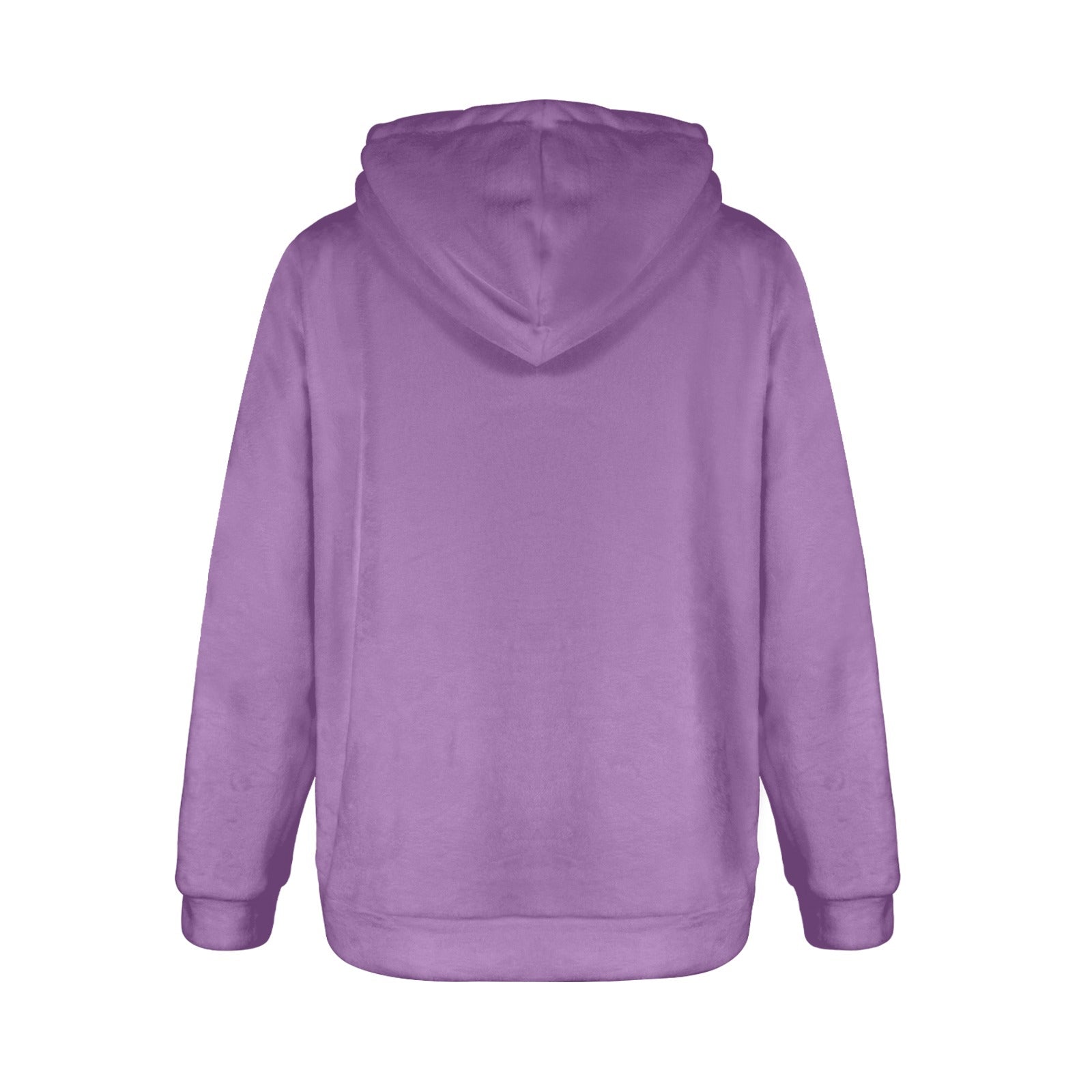 Women's French Lilac Solid Flannel Hoodie