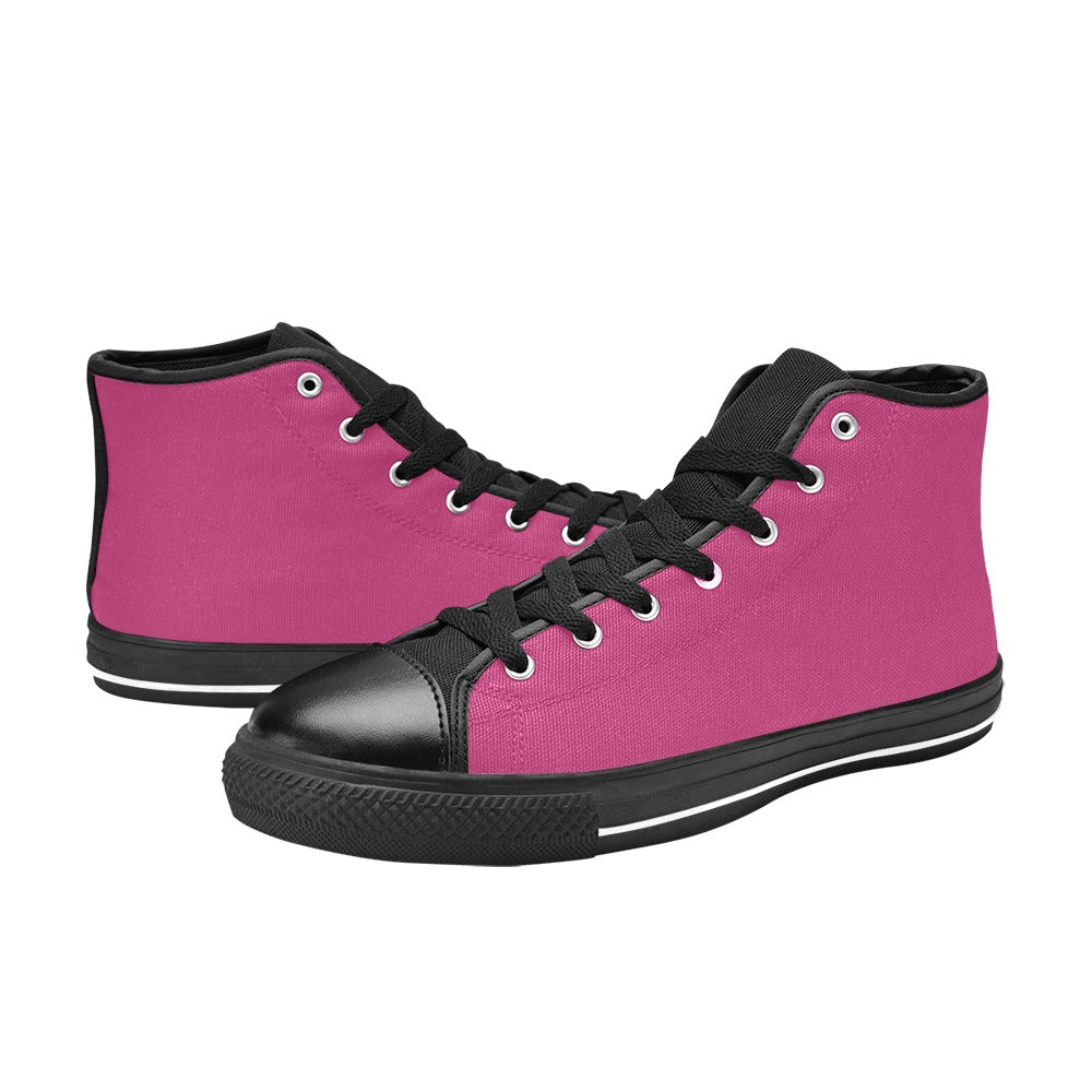 Men's Raspberry Rose Solid High Top Shoes