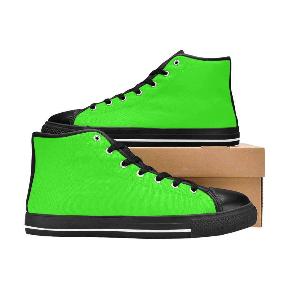 Men's Neon Greens Solid High Top Shoes