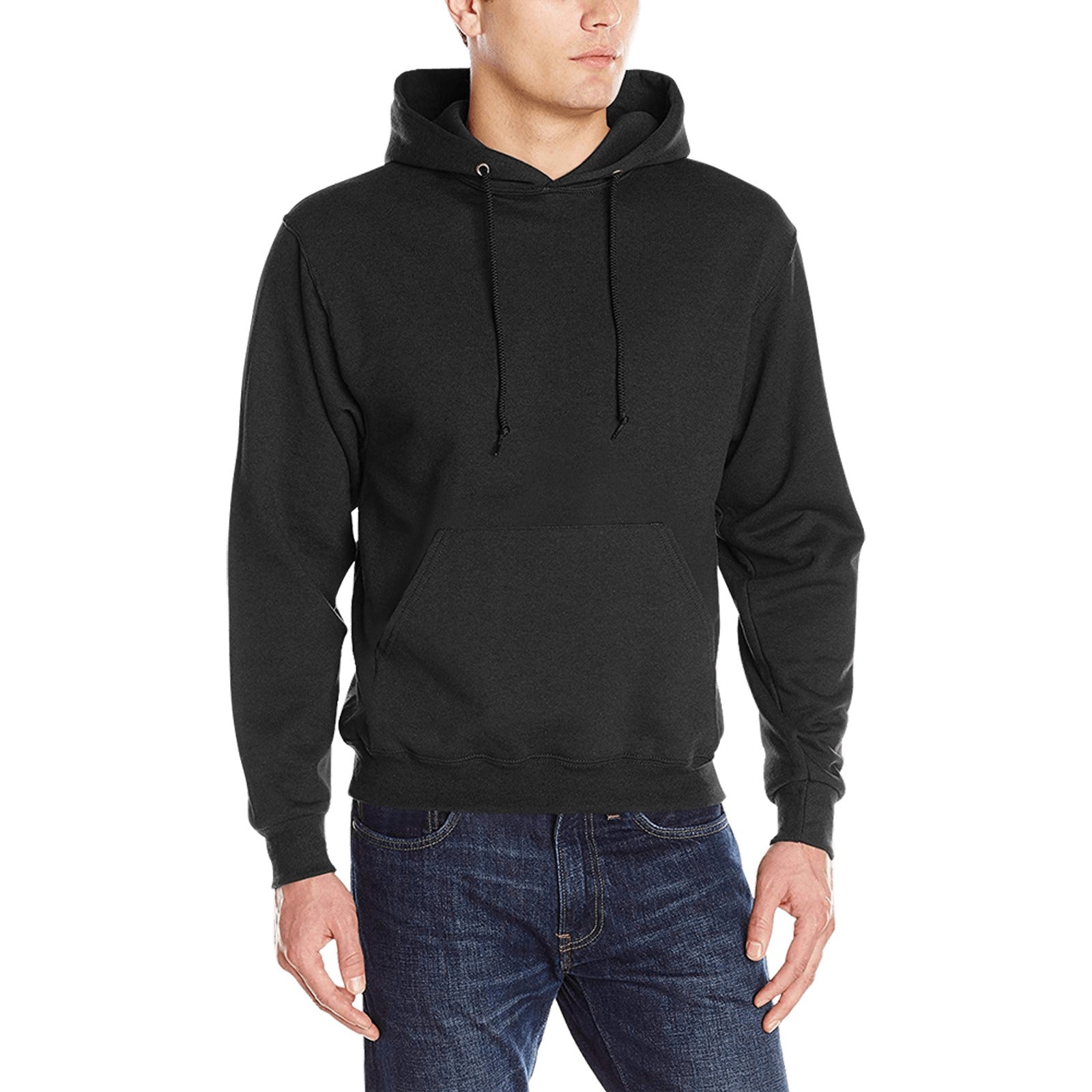 Men's Black Solid Classic Hoodie