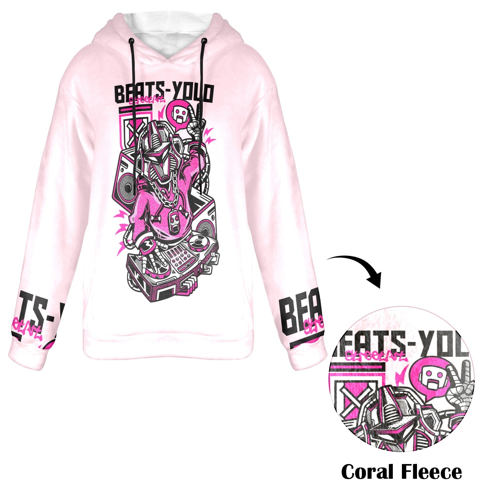 Women's BEATS-YOLO Streetwear Flannel Hoodie