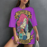 Women's Tattoo Doll Acid & Punk Oversized T-shirt