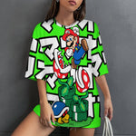 Women's Super Mario Anime Oversized T-shirt