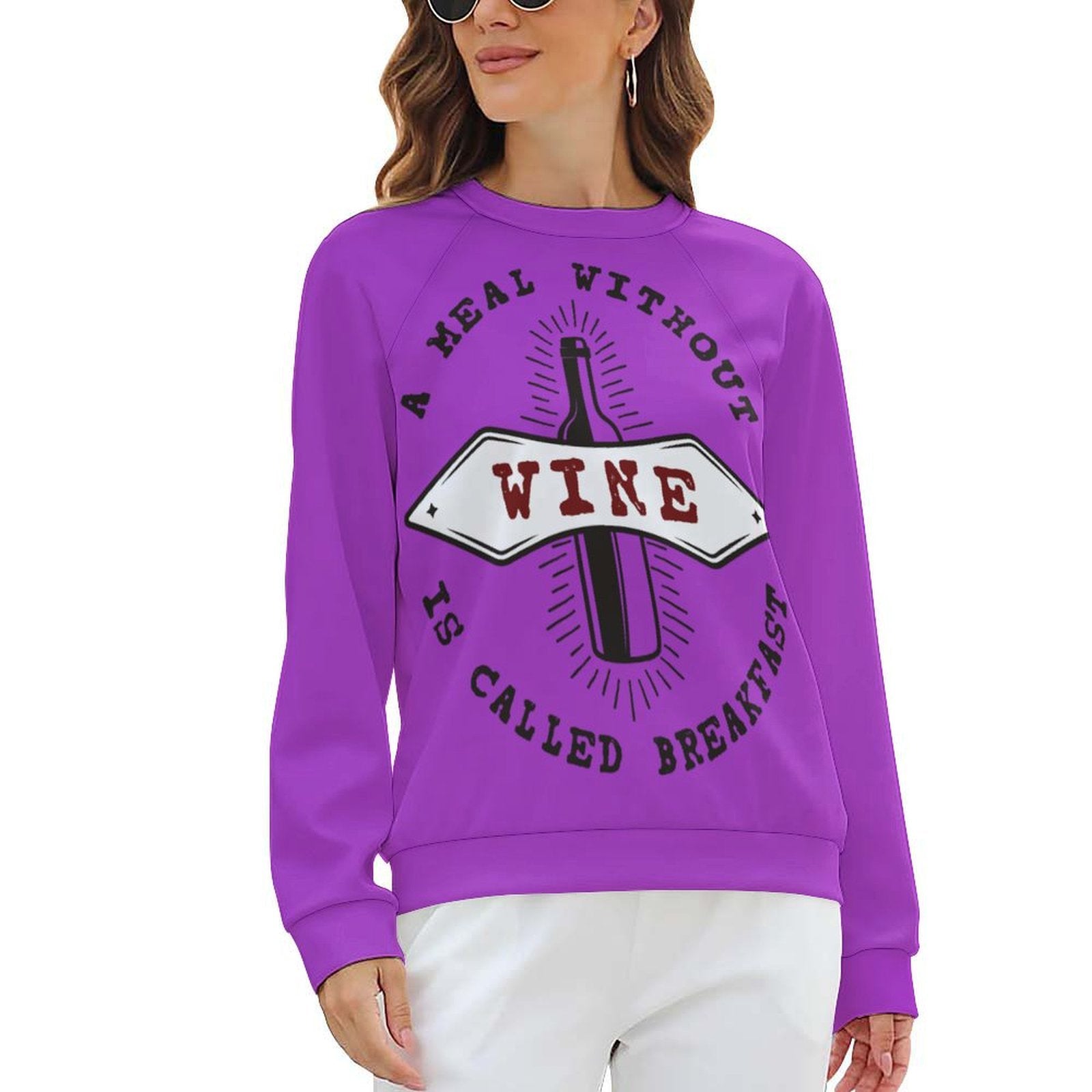 Women's Meal Without Wine Abstract Sweatshirt