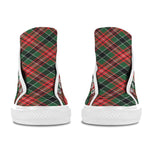 Men's Congested Tartan Blaze Abstract High Top Shoes