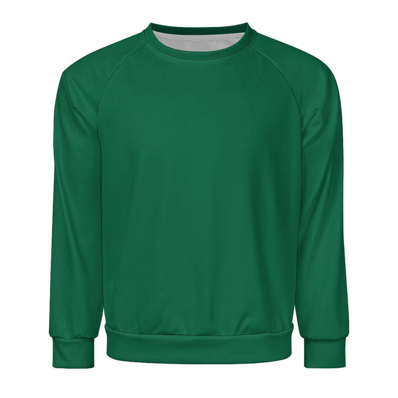 Men's Bottle Green Solid Sweatshirt