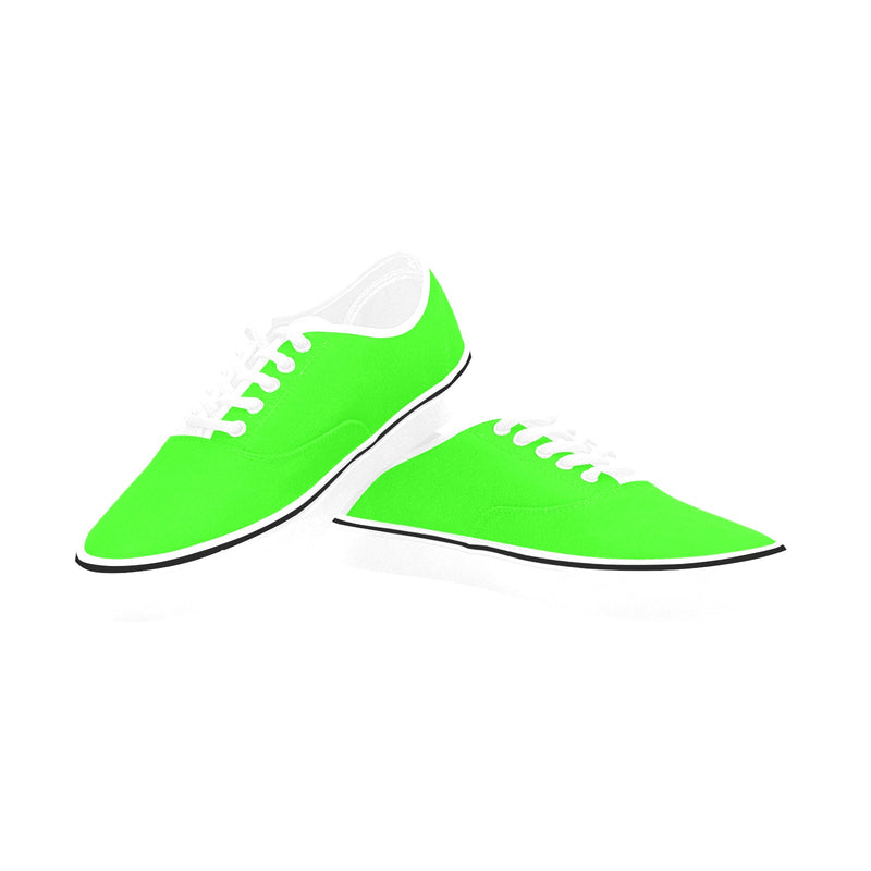 Men's Neon Greens Solid Low Top Shoes