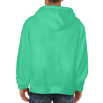 Men's Medium Spring Green Solid Flannel Hoodie